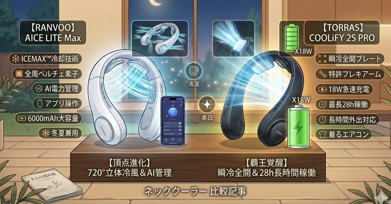 ネッククーラー比較】首元の極冷イノベーション「AICE LITE Max」vs 瞬