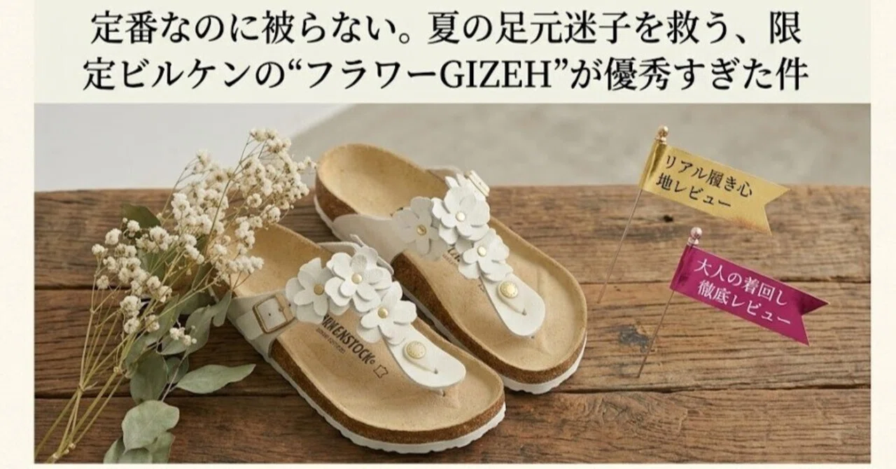 定番なのに被らない！国内限定「ビルケン・フラワーGIZEH」大人の
