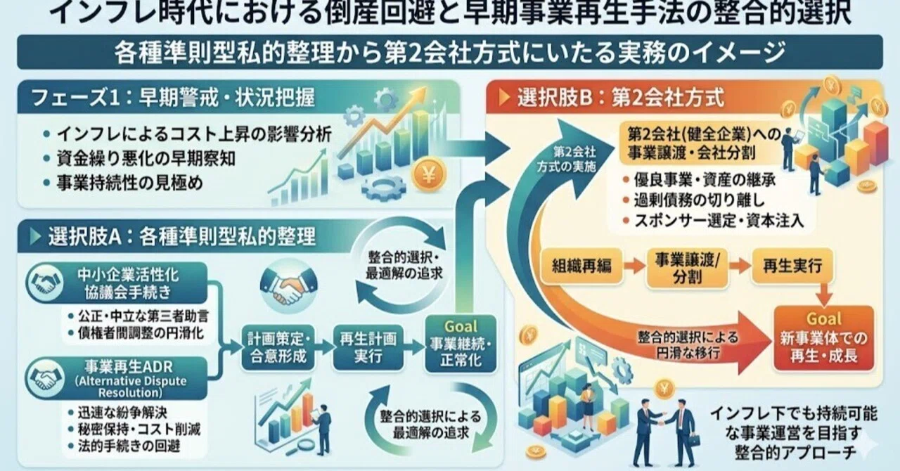 インフレ時代における倒産回避と早期事業再生手法の整合的選択：各種