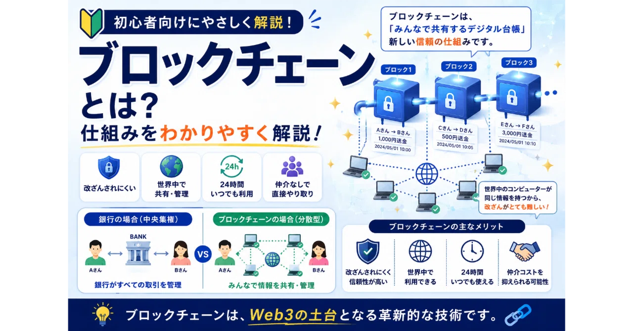ブロックチェーンとは？初心者向けに仕組みをわかりやすく解説｜税と 