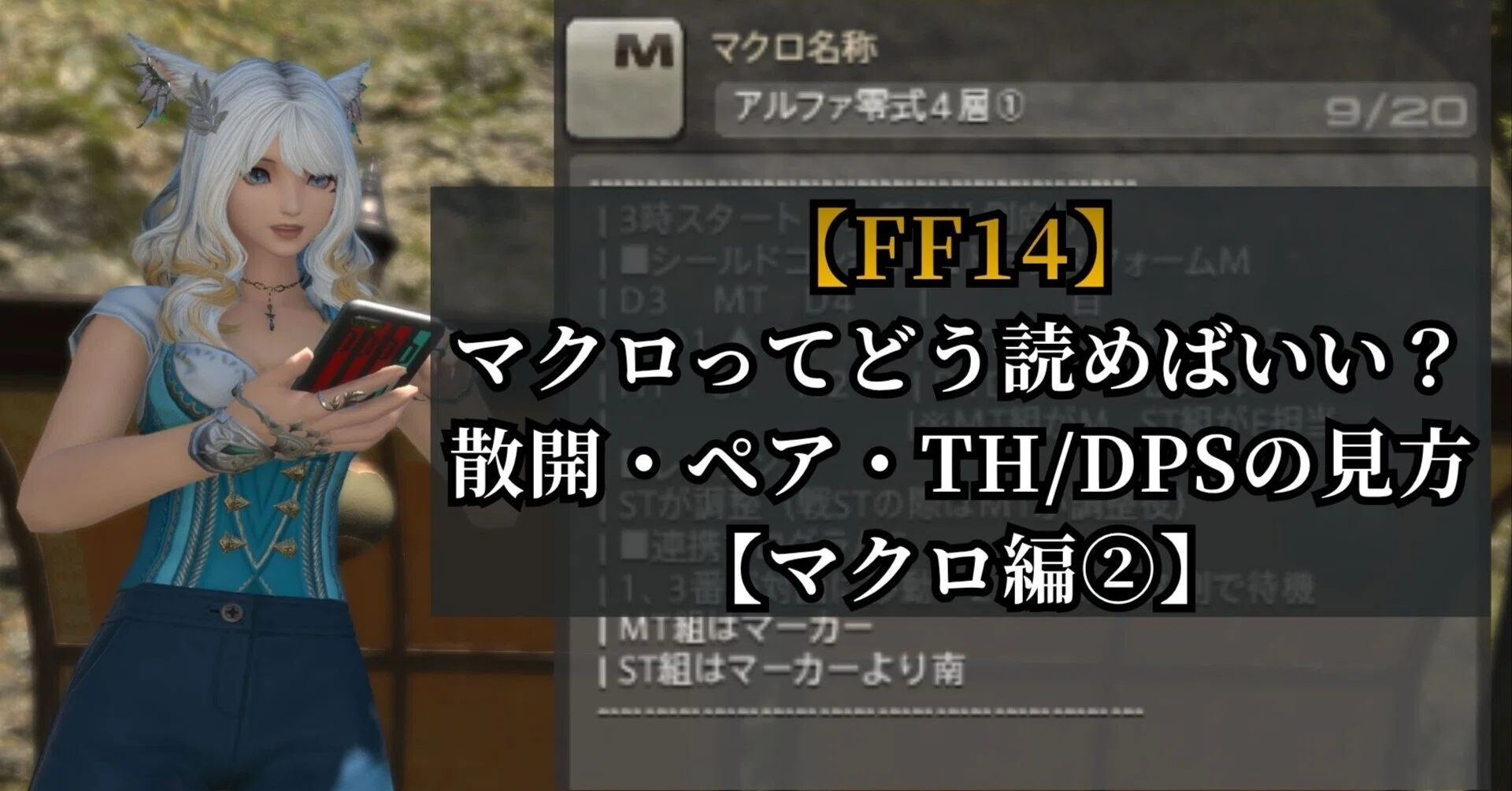 FF14】マクロってどう読めばいい？散開・ペア・TH/DPSの見方【マクロ編