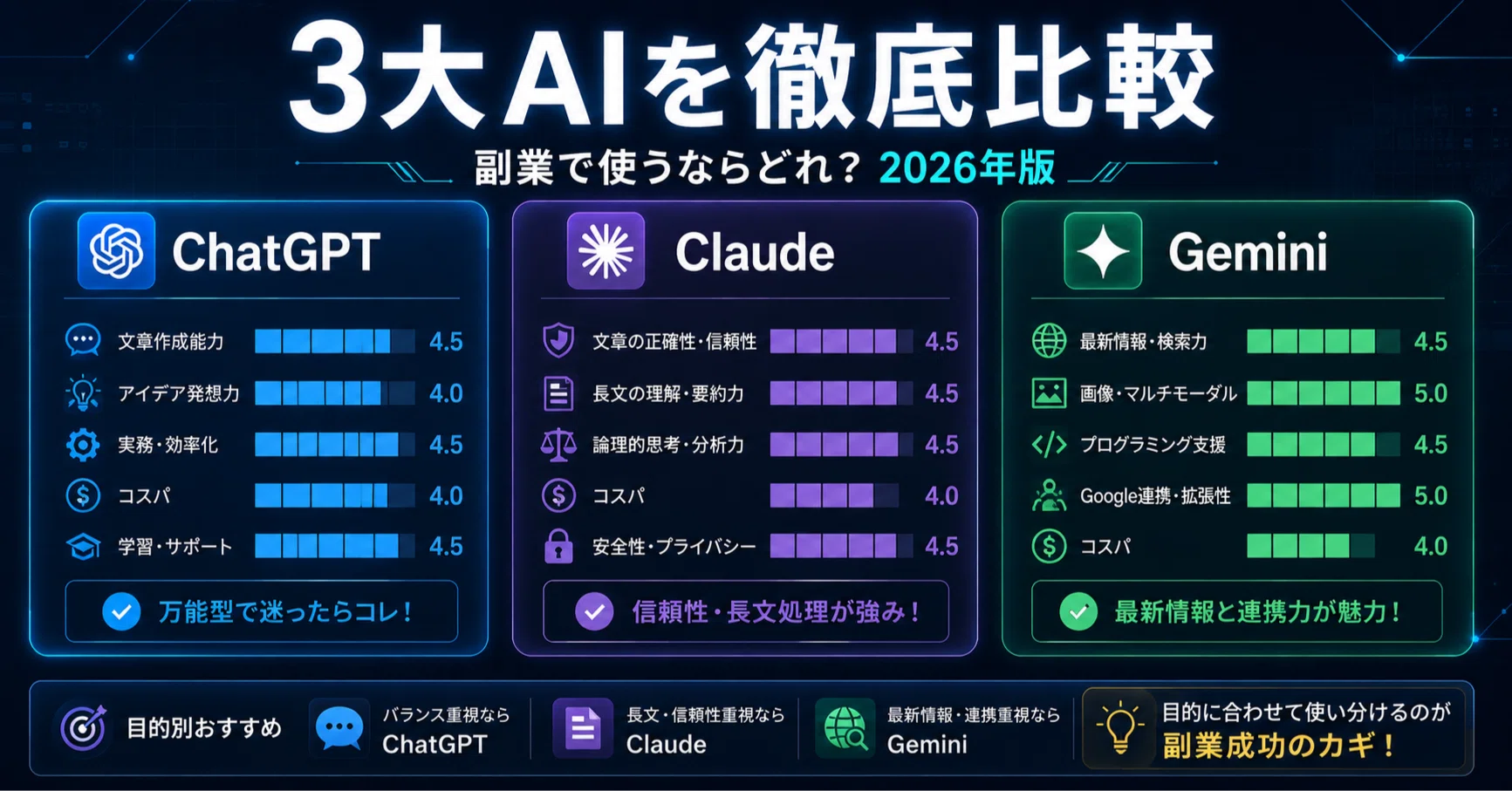 AI おまとめ品 三大生成AI（ChatGPT・Gemini・Claude）注目トピック総まとめ 1月12日