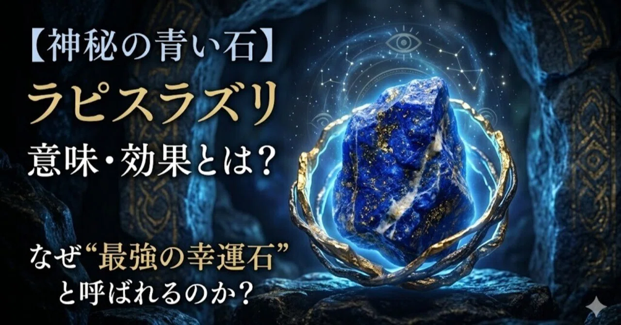 神秘の青い石】ラピスラズリの意味・効果とは？なぜ“最強の幸運石”と 