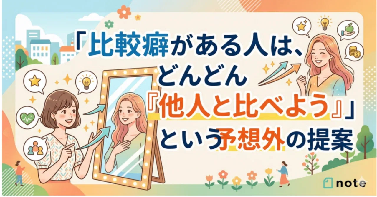 比較癖がある人は、どんどん「他人と比べよう』」という予想外の提案 