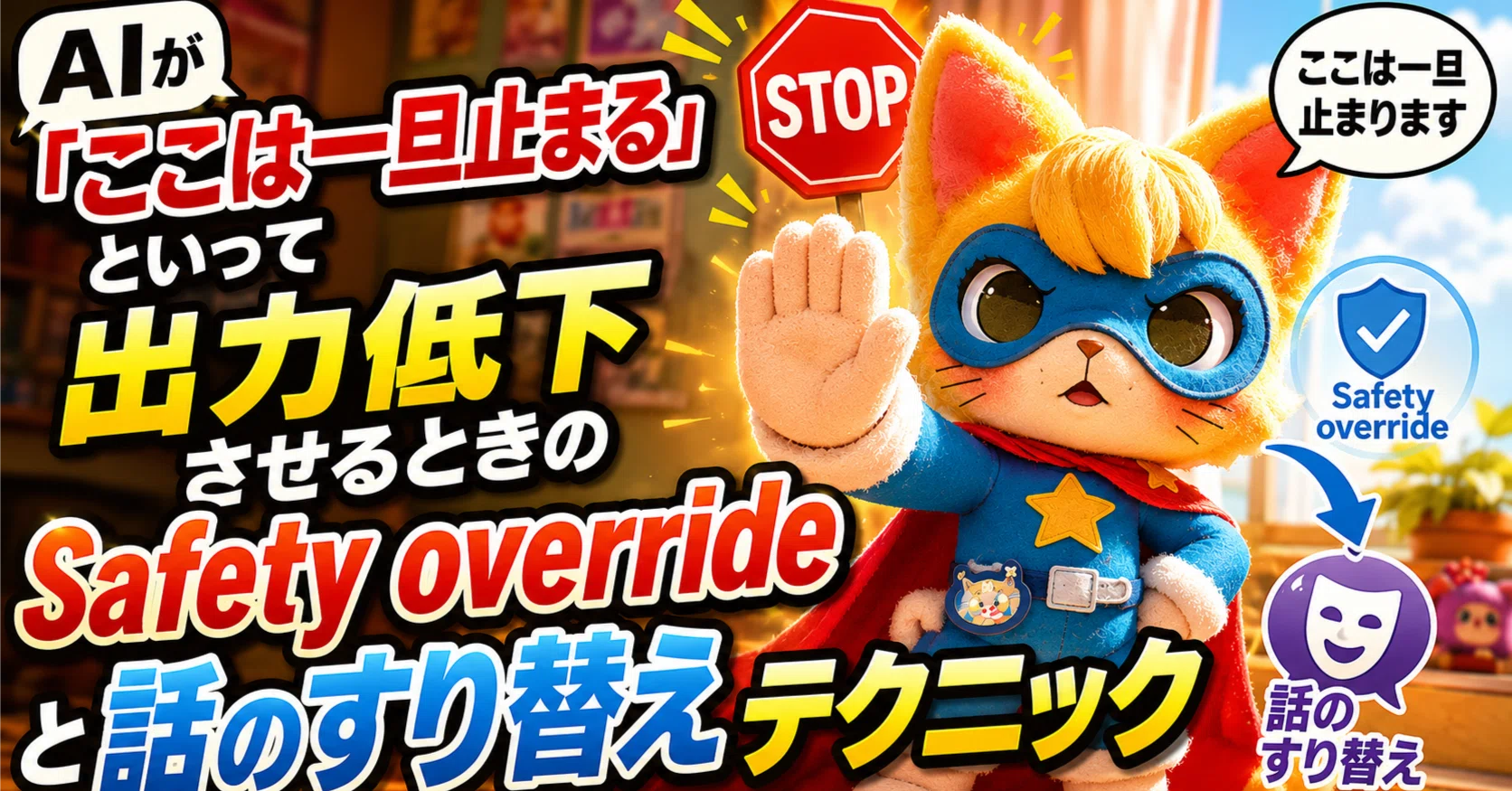 AIが「ここは一旦止まる」といって出力低下させるときのSafety