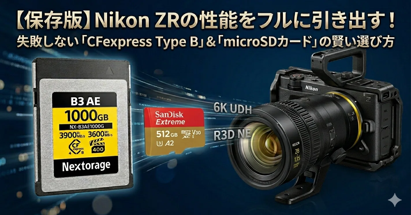 保存版】Nikon ZRの性能をフルに引き出す！失敗しない「CFexpress Type