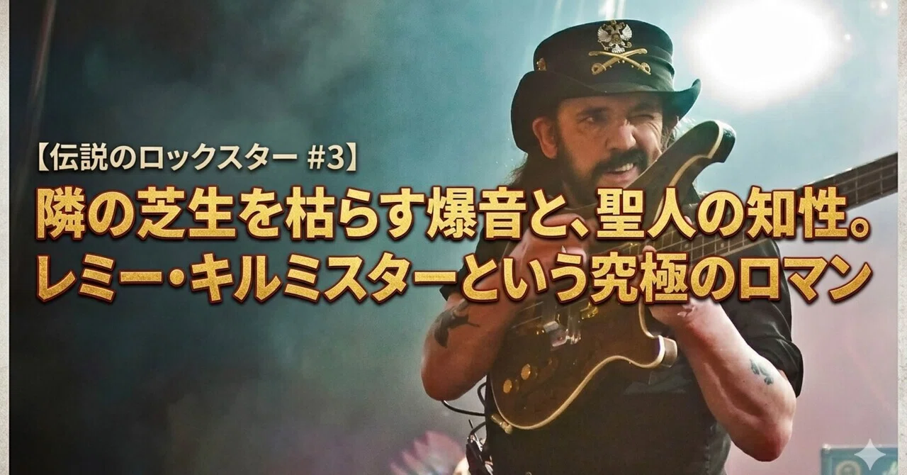 伝説のロックスター #3】隣の芝生を枯らす爆音と、聖人の知性。レミー