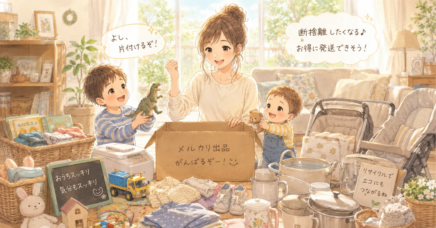 断捨離】メルカリ市で「断捨離スイッチ」が入った話｜きらきら