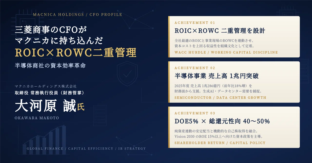 Rowc Formula 三菱商事のCFOがマクニカに持ち込んだROIC×ROWC二重管理——大河原誠氏が設計する半導体商社の資本効率革命|櫻井卓哉|株式会社アトラクト ...