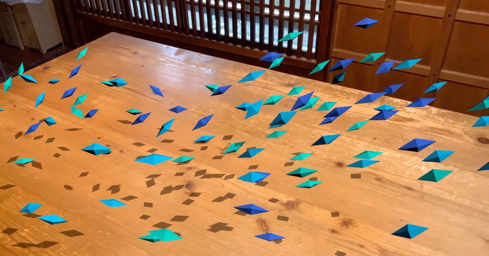 魚の群れを3d空間で泳がせる Miokato Note