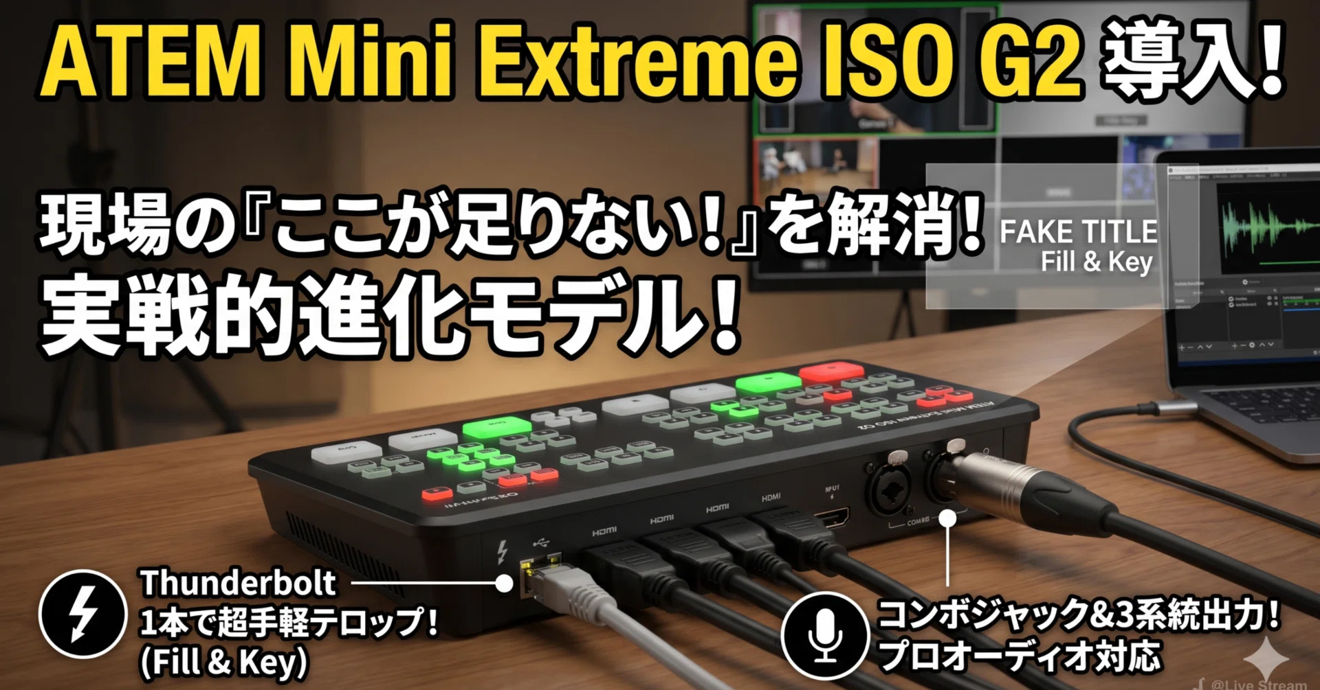 ATEM Mini Extreme ISO G2 を導入！｜ハラダ@ライブ配信サポーターズ