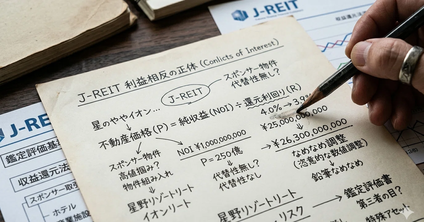 星のややイオンをJ-REITに入れる「利益相反」の正体。鑑定評価の“鉛筆