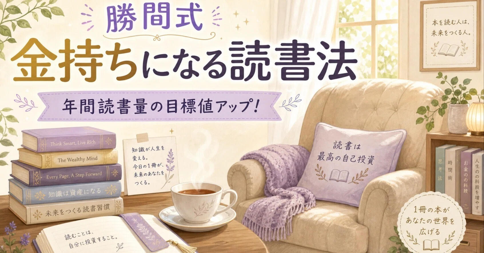 書評】勝間和代さんの『勝間式 金持ちになる読書法』を読んで、年間