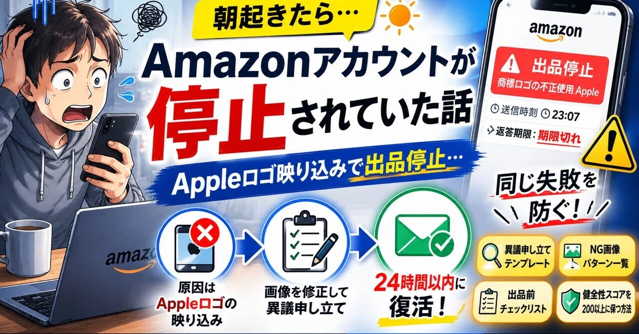 朝起きたらAmazonアカウントが停止されていた話｜Appleロゴ映り込みで