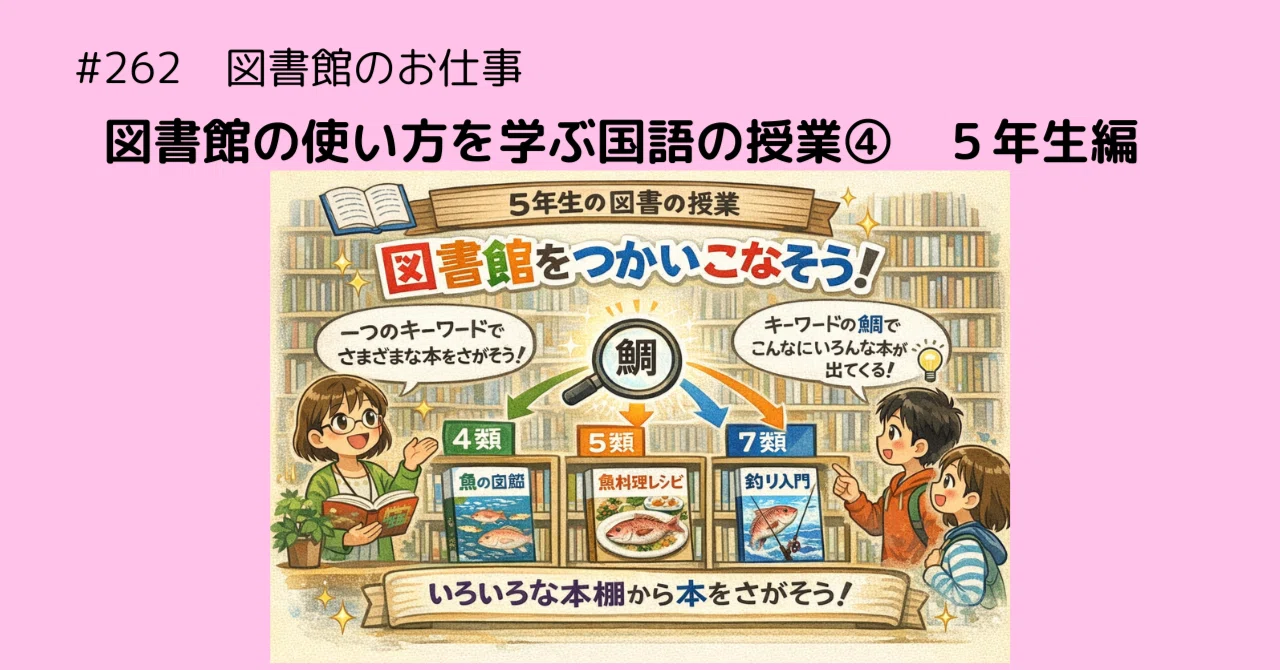 262 図書館の使い方を学ぶ｜小学生｜国語の授業④ 5年生編｜図書館を