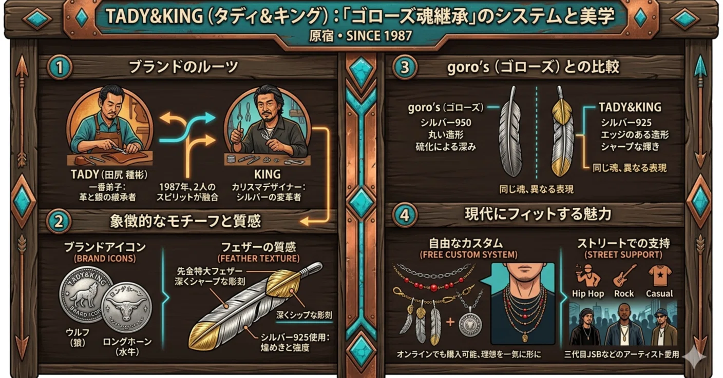 ネイティブ系アクセサリー(インディアンジュエリー)『TADY&KING