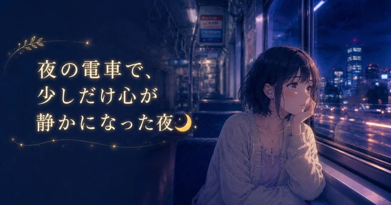 夜の電車で、少しだけ心が静かになった🌙｜夜凪（よなぎ）｜六等星の