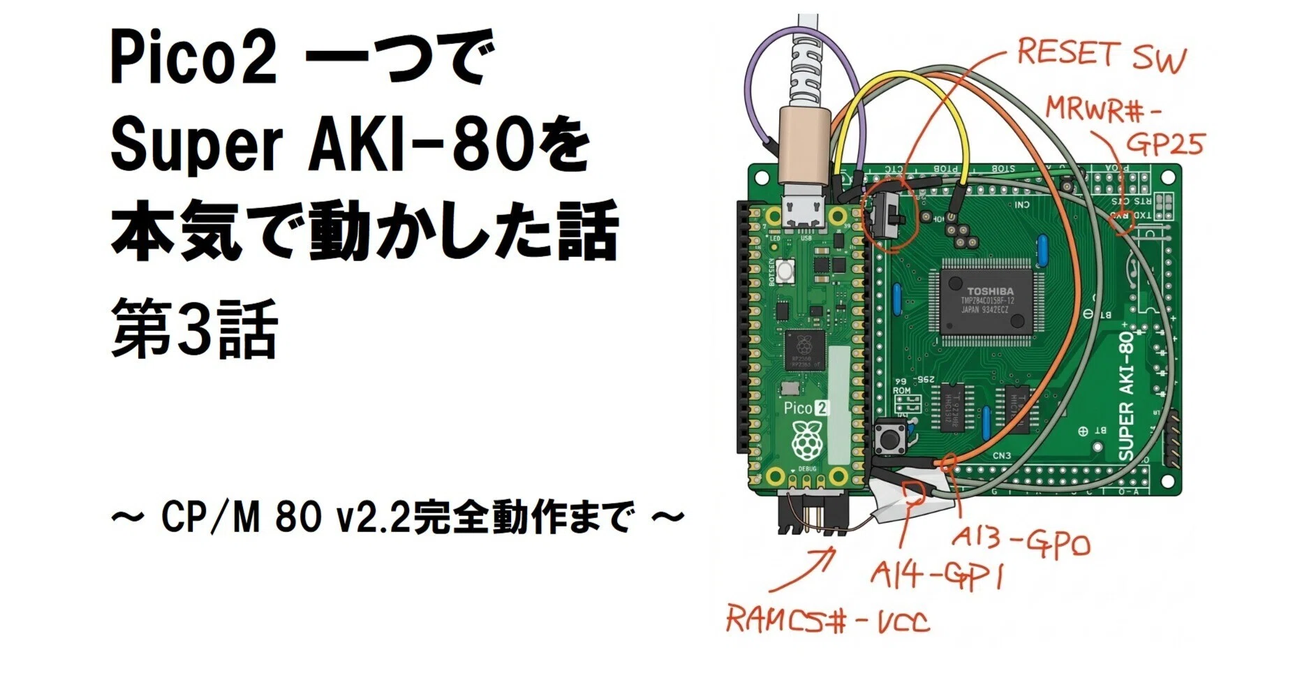 Pico2一つで Super AKI-80を本気で動かした話 第3話 〜 CP/M 80 v2.2