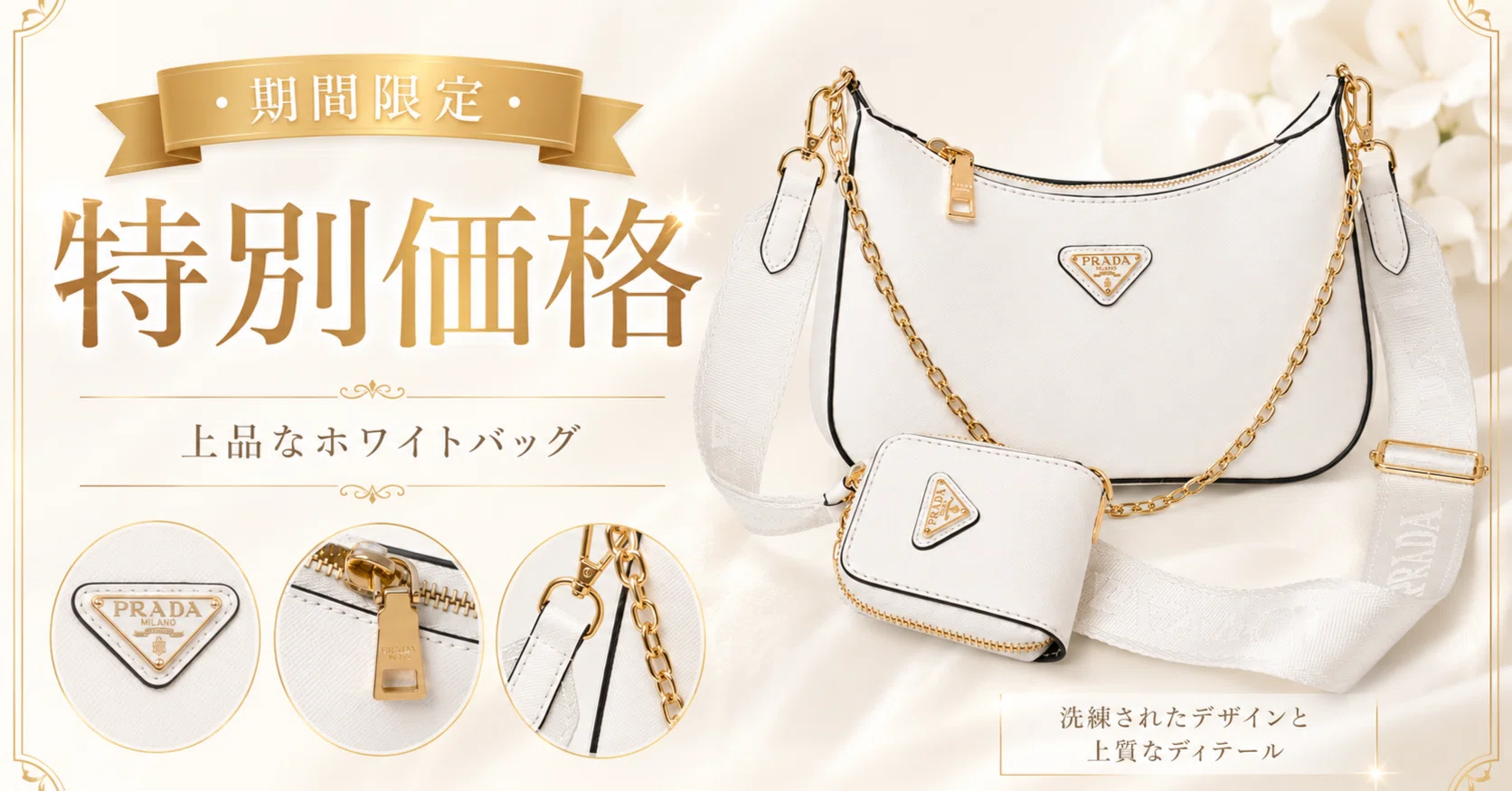 プラダ Re-Edition 期間限定・特別価格で楽しむ上品ショルダーバッグ