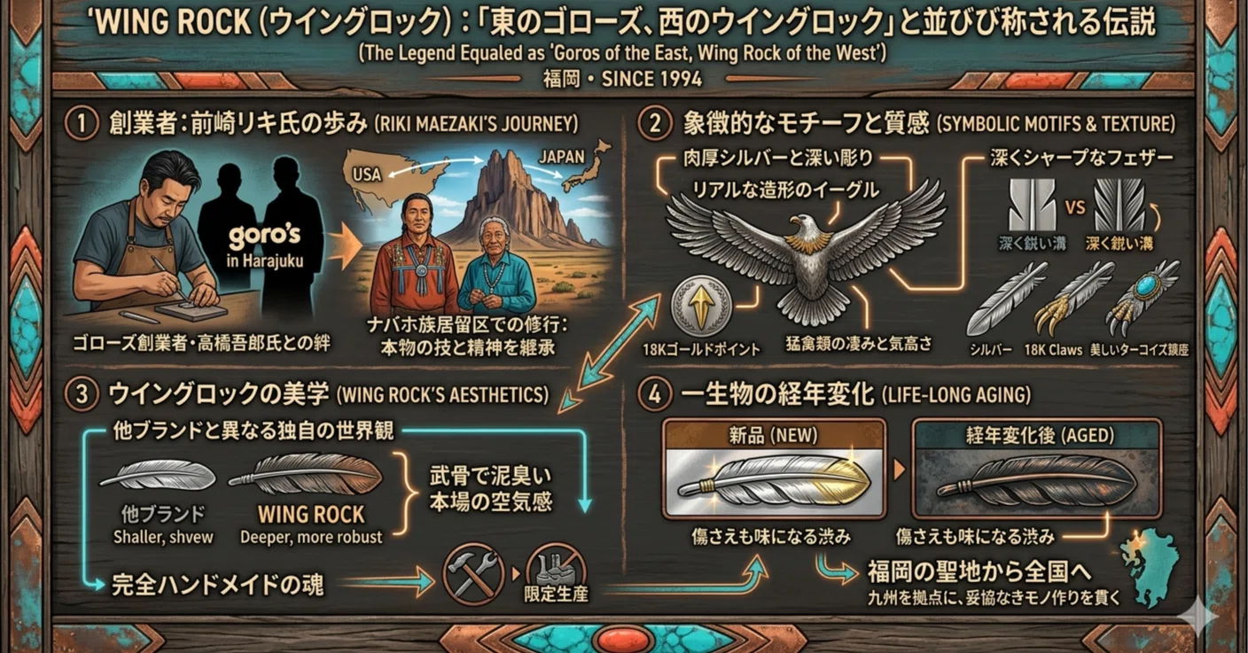 ネイティブ系アクセサリー(インディアンジュエリー)『WING ROCK