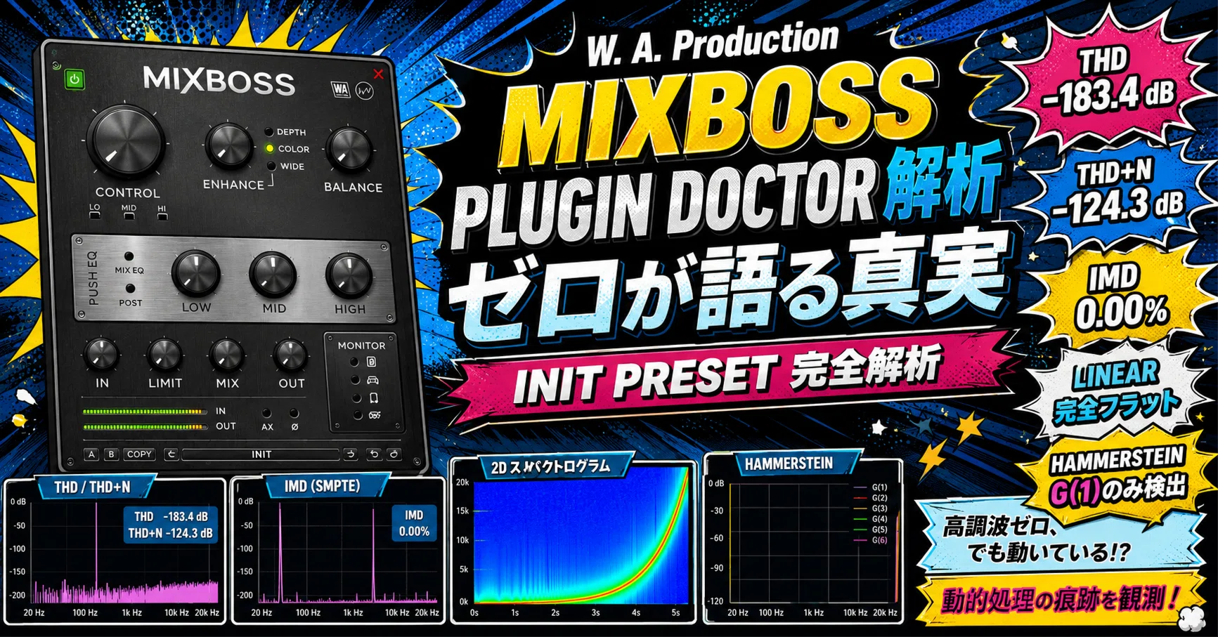 W. A. Production Mixboss PluginDoctor解析｜トップダウンミキシング