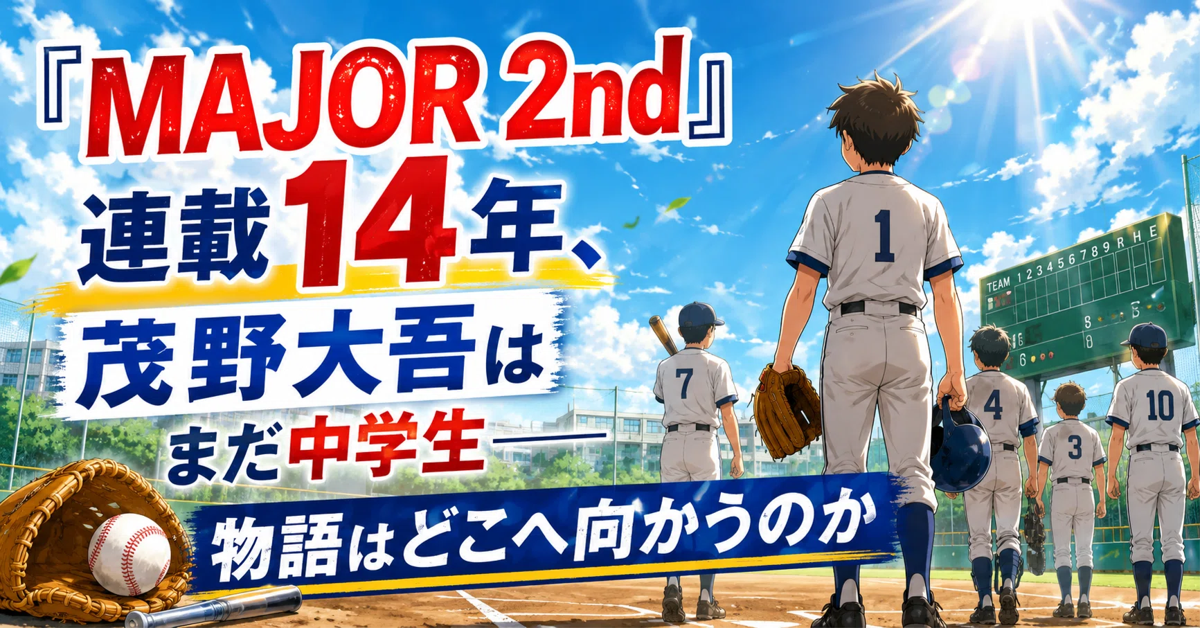 MAJOR 2nd』連載14年、茂野大吾はまだ中学生──物語はどこへ向かう