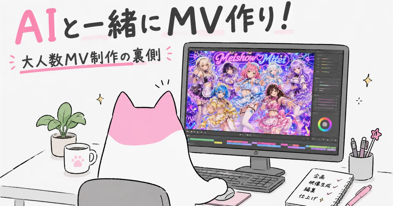 AIと一緒にMV作り！大人数アイドルMVの手順を大公開！その①～Suno編～