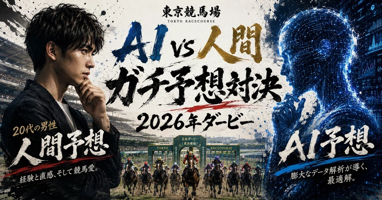 AIvs人間ガチ予想対決2026年日本ダービー｜鈴屋