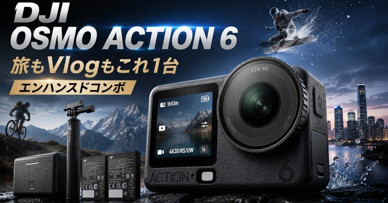 DJI Osmo Action 6、もう「アクションカメラ」で終わらない。旅も日常 