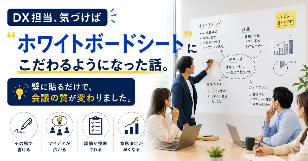 DX担当、気づけば”ホワイトボードシート”にこだわるようになった話。壁