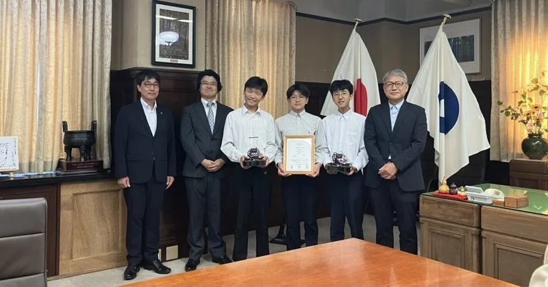 ☆桐蔭中学校☆ロボカップジュニア全国優勝！！ 知事訪問にて実演披露！