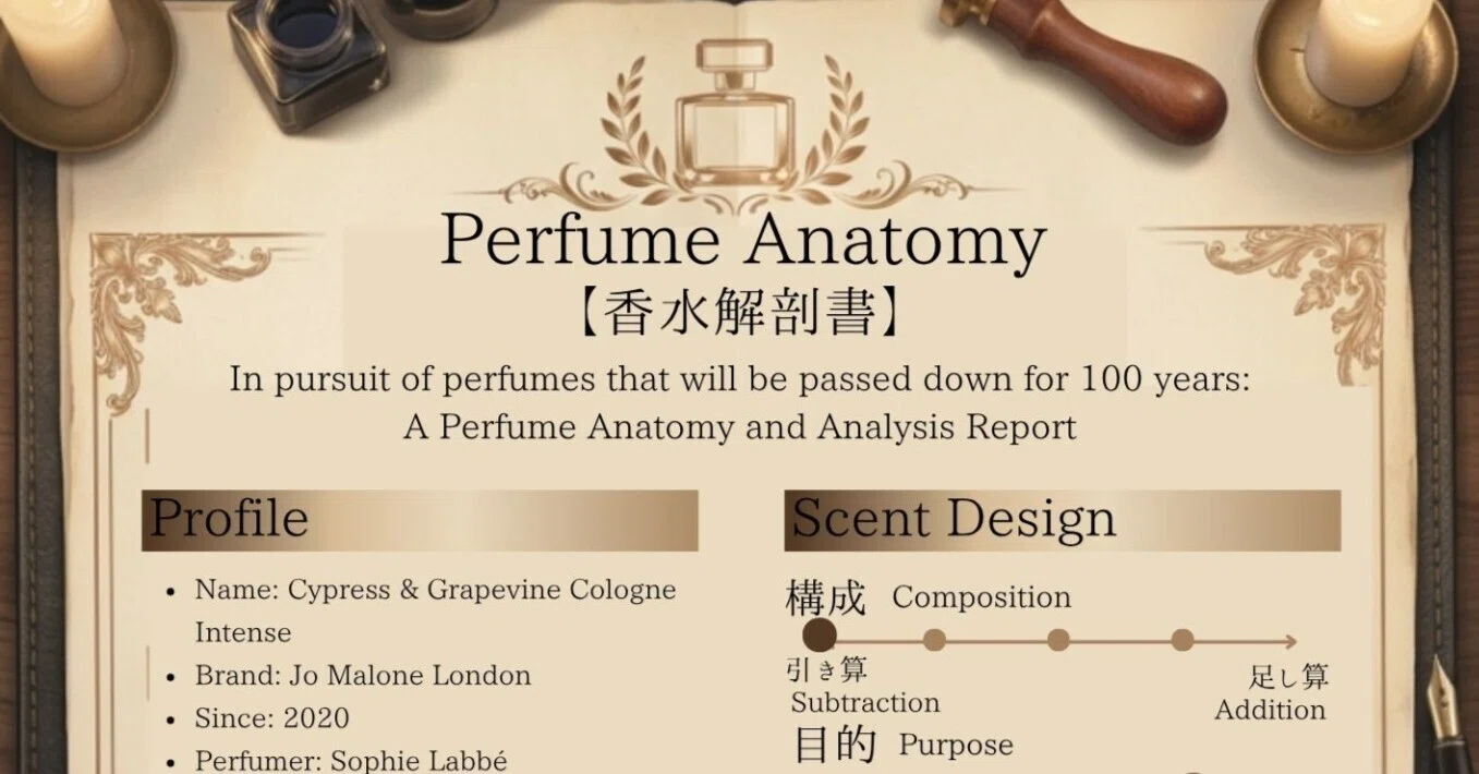 香水レビュー】Cypress & Grapevine Cologne Intense / Jo Malone