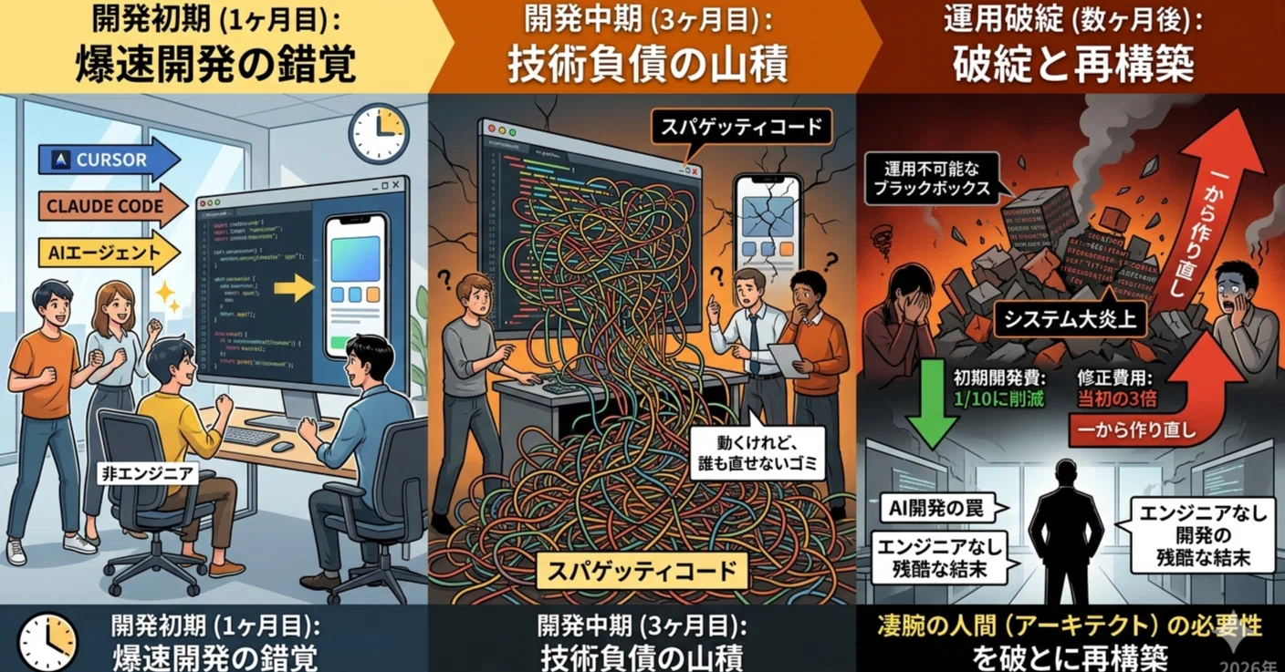 AIに頼りすぎたシステム開発が、数ヶ月後に「絶対に破綻」する残酷な