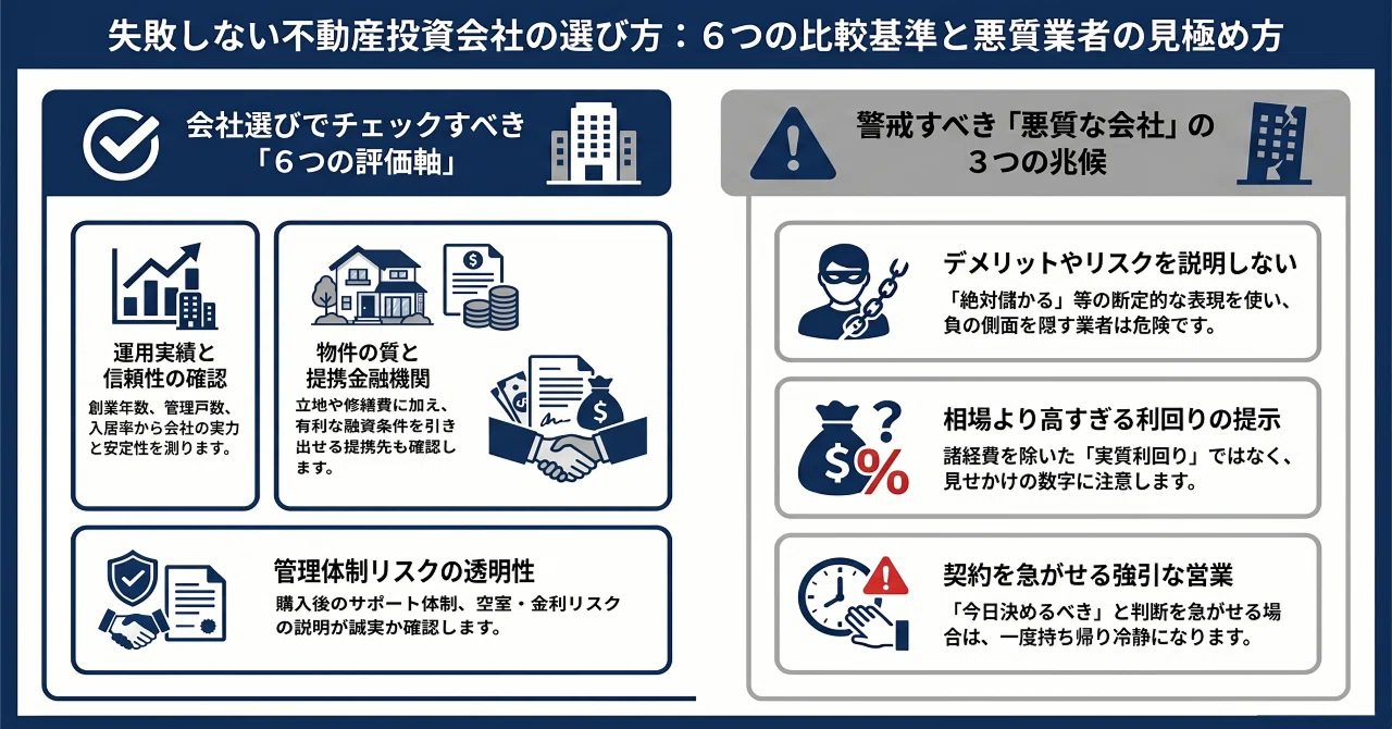 不動産投資会社の比較ポイント】を簡単解説！選び方の基準を要点まとめ