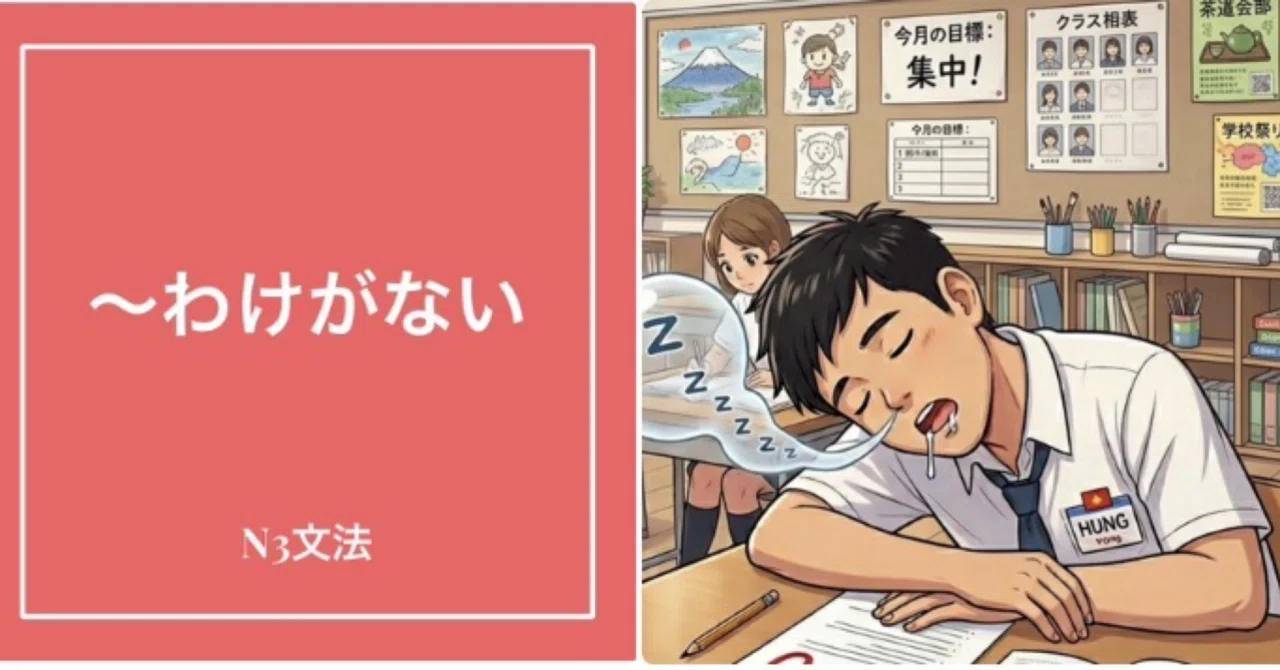 N3文法】『〜わけがない』そのまま授業で使えるPPTスライド（編集可能