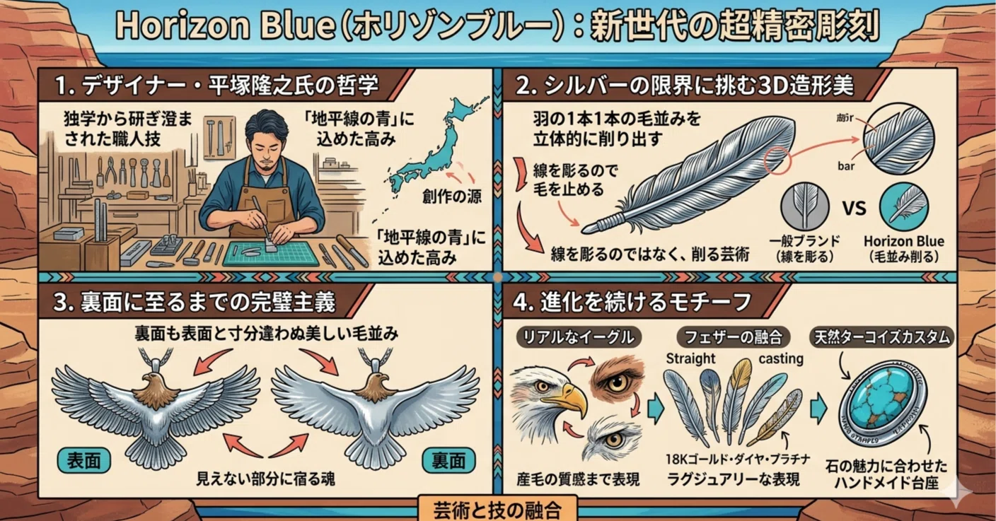 ネイティブ系アクセサリー(インディアンジュエリー)『Horizon Blue