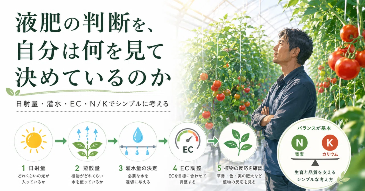 判断疲れを防ぐために。トマトの液肥管理を「引き算」で考える 