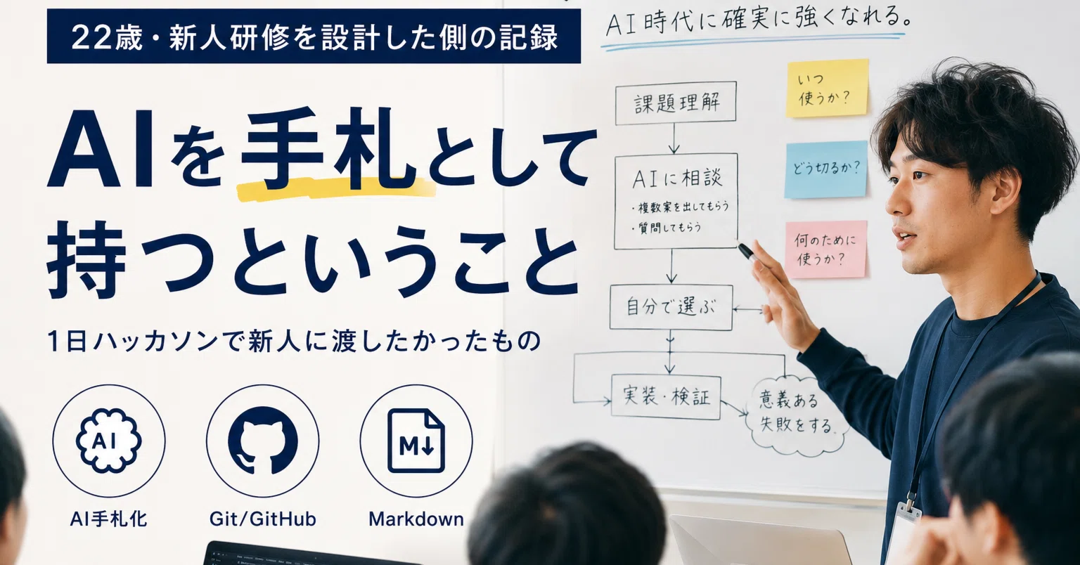 hayateページです 新人にAIを「手札」として渡すために、研修で仕掛けたこと｜Hayate Takeda