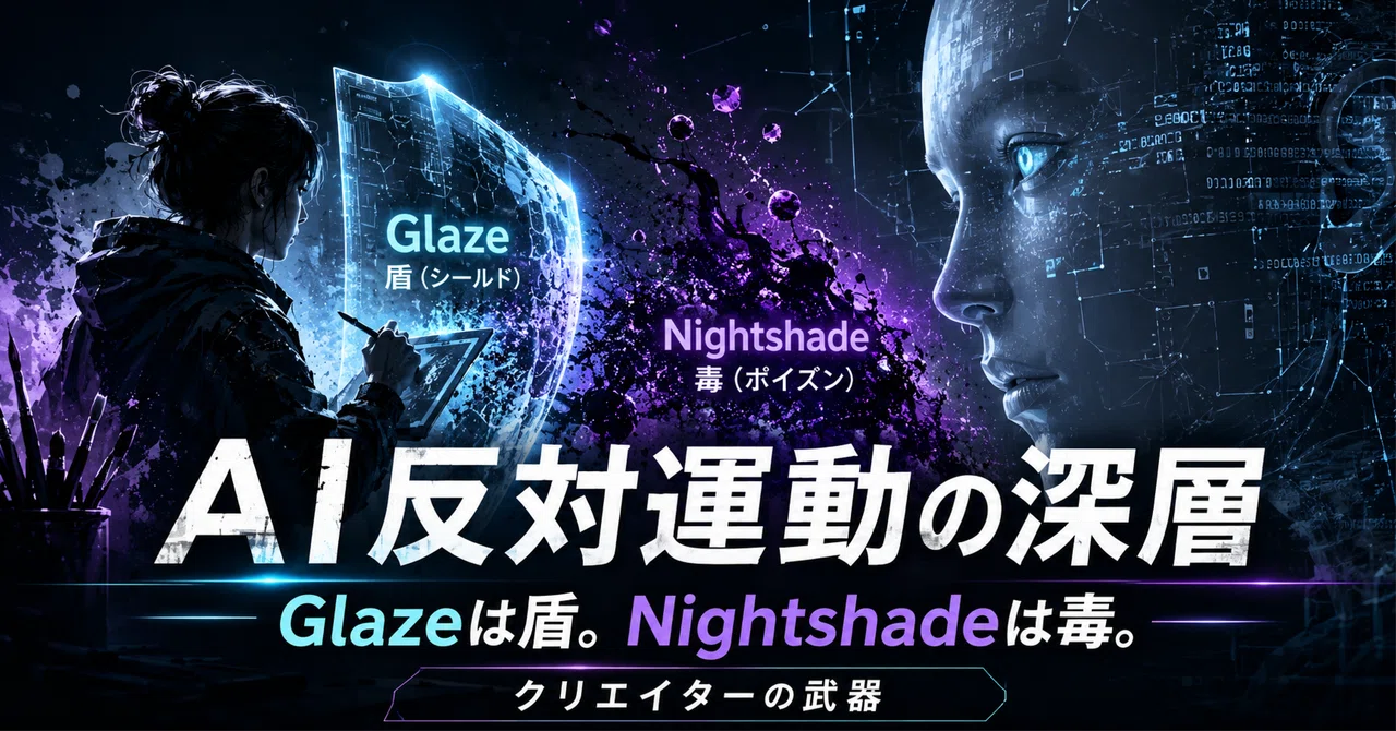 AI反対運動の深層：GlazeとNightshadeというクリエイターの武器