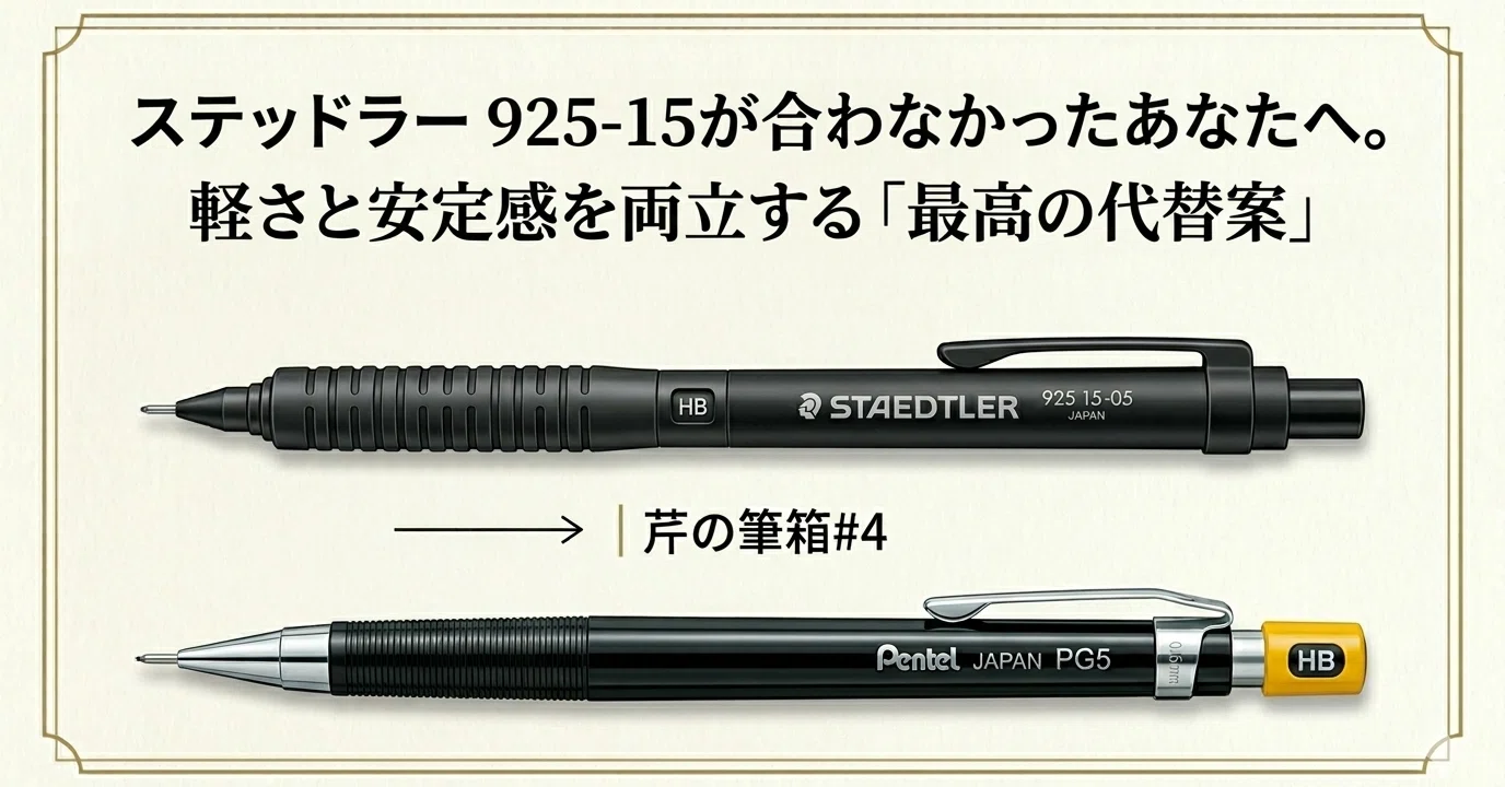 シナクティフ　クレームn ステッドラー 925-15が合わなかったあなたへ。軽さと安定感を両立する