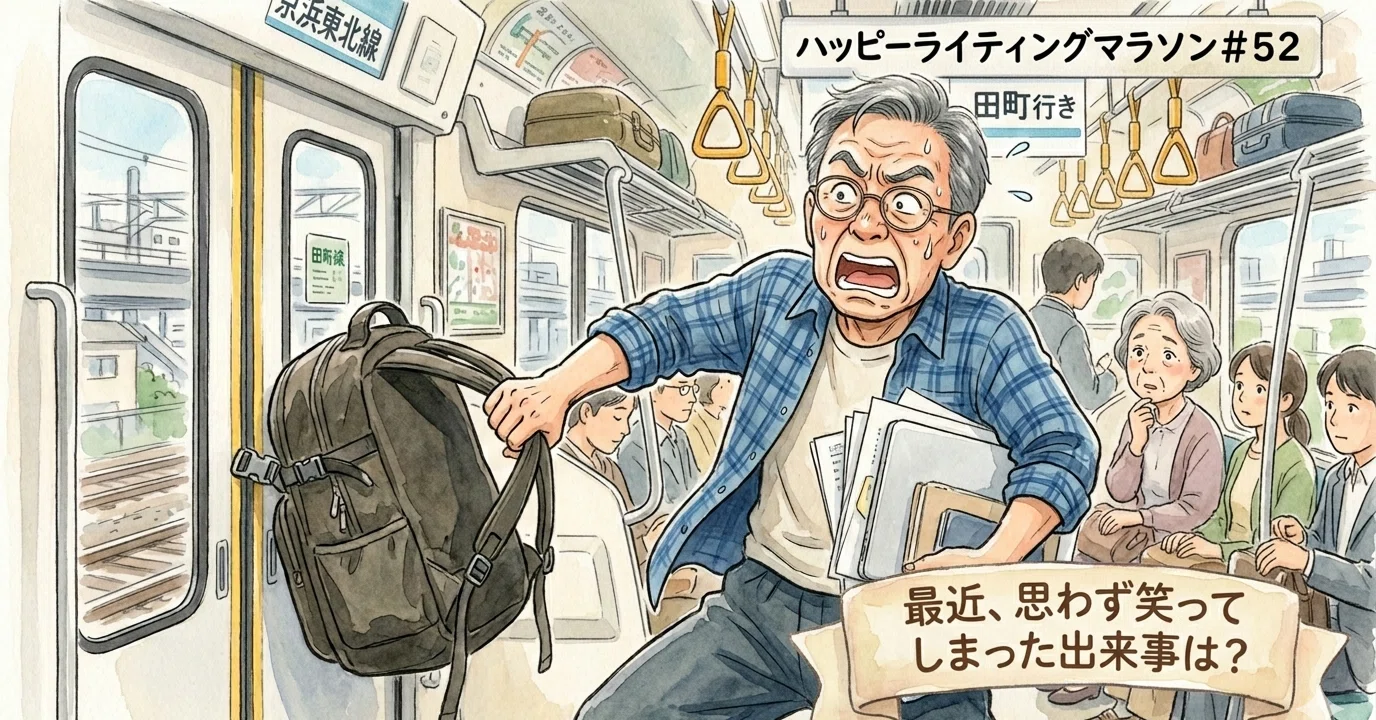 ハッピーライティングマラソン#52｜京浜東北線に、リュックを置いてき