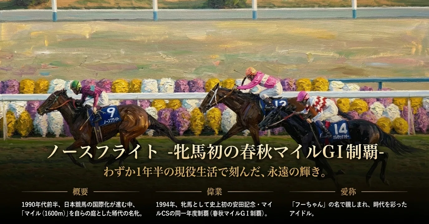 ノースフライト -牝馬初の春秋マイルGⅠ制覇-｜ハサミおじさん