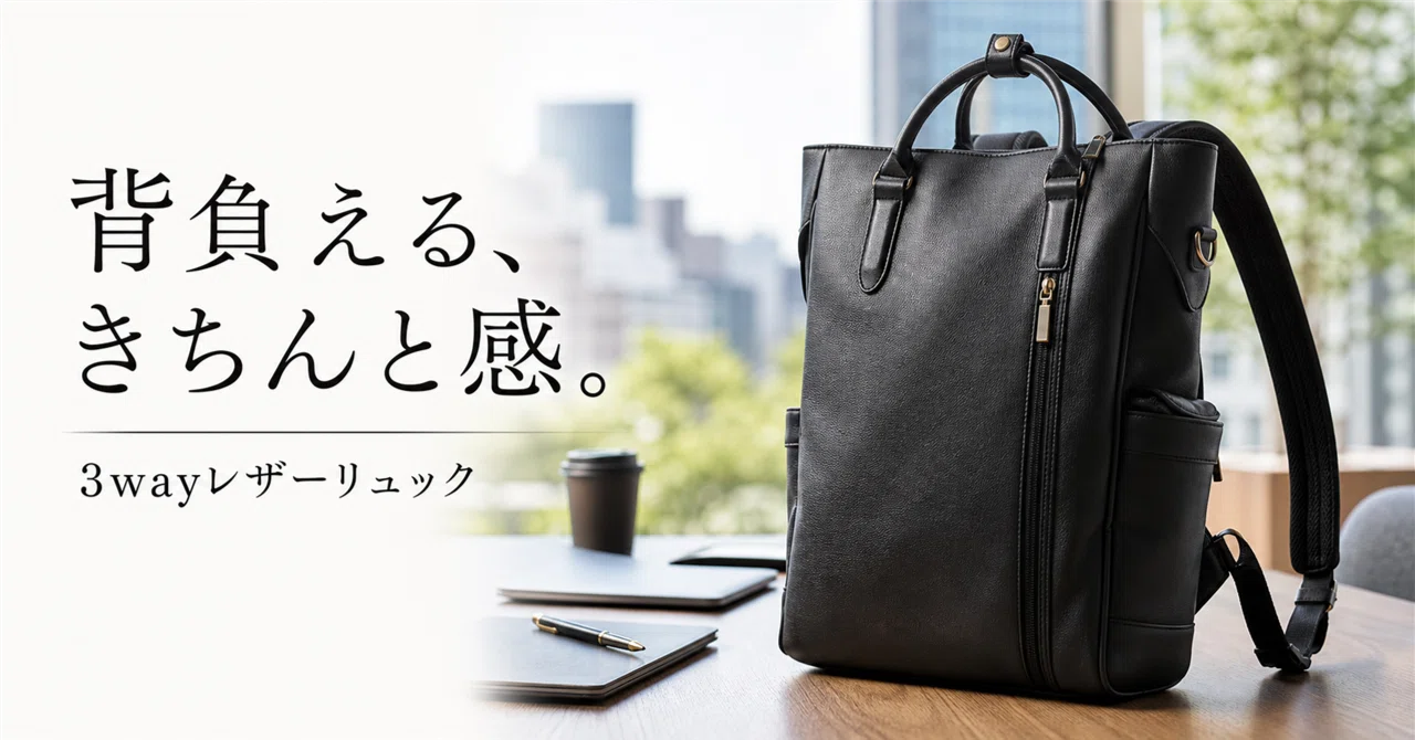 荷物を増やさず、きちんと見せたい日に。BLUE SINCEREの3wayレザー 