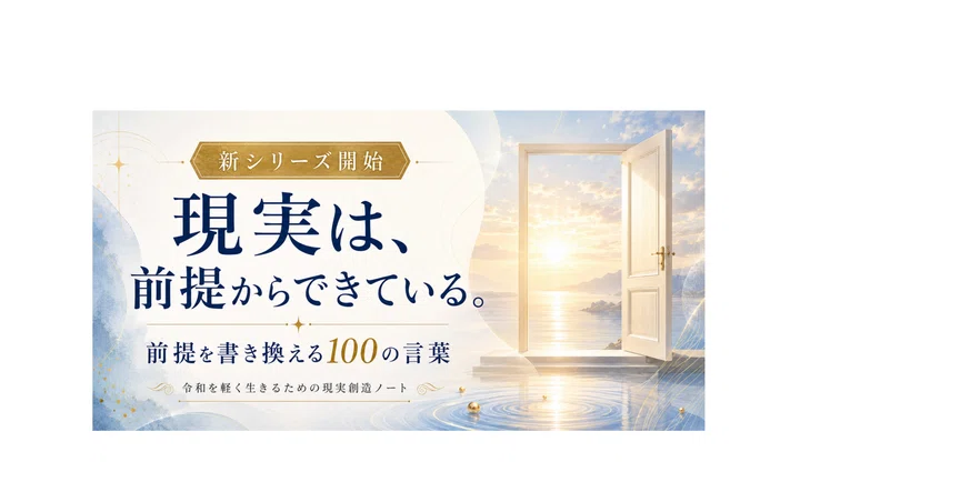 現実は、前提からできている。｜2033.0303｜note