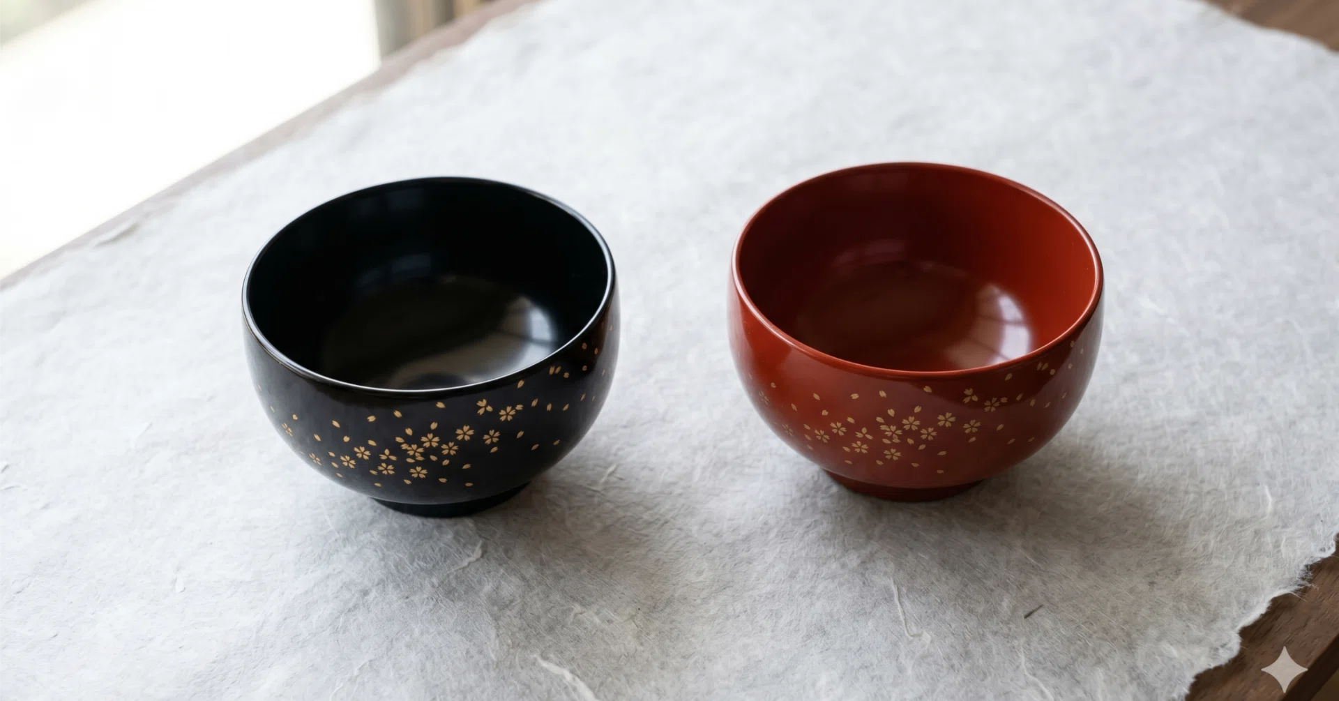 石川県・輪島】大藤漆器店 輪島塗 夫婦汁椀 飛花沈金 — 能登の手技が