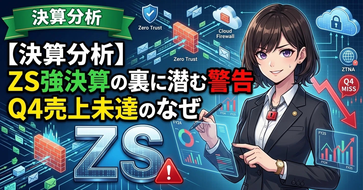 決算分析】ZS強決算の裏に潜む警告：Q4売上未達のなぜ｜まどか｜US株