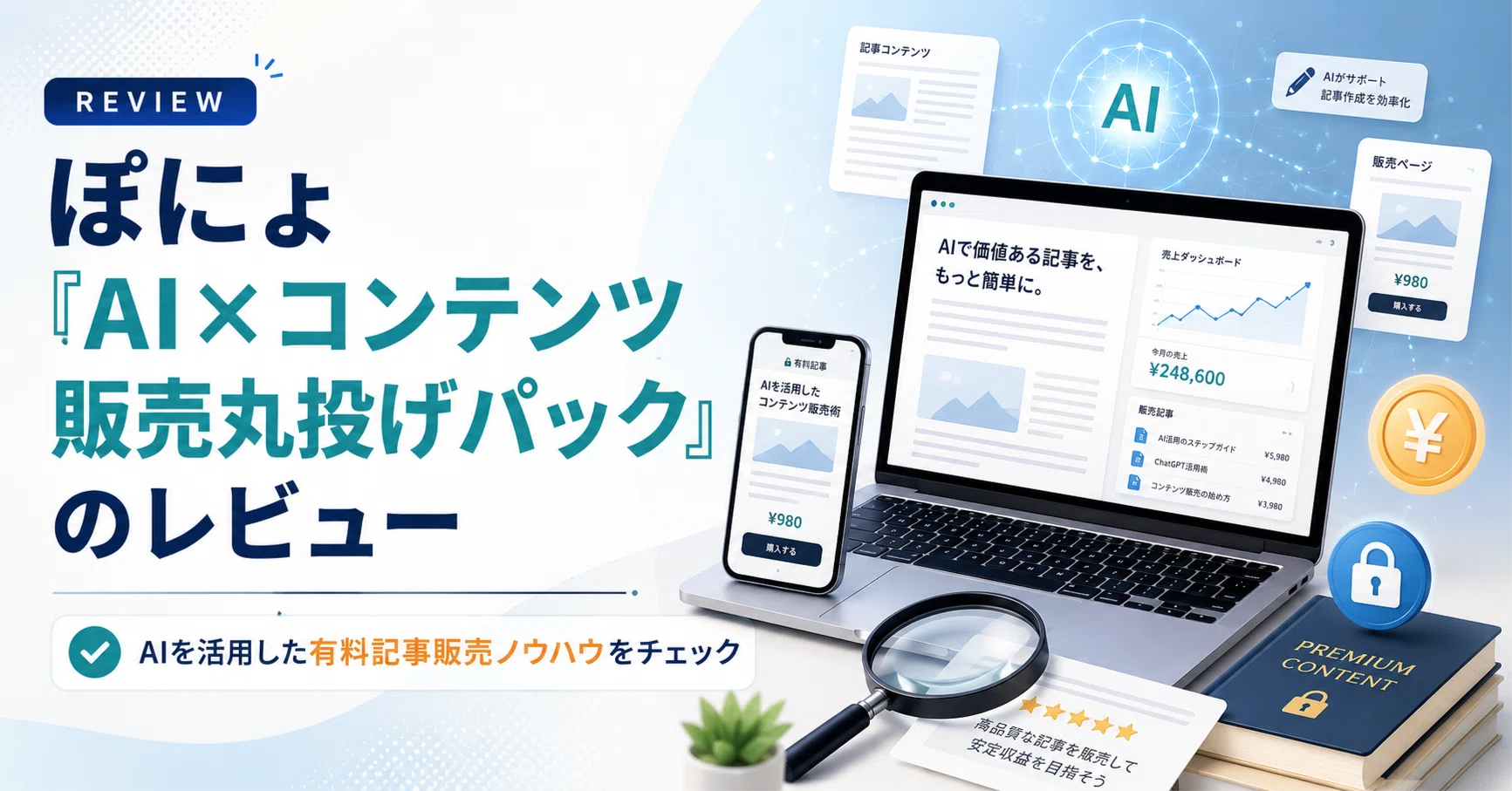 ぽにょ「AI×コンテンツ販売丸投げパック」のレビュー｜AI副業ラボ｜JIN