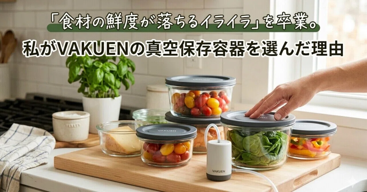 食材の鮮度が落ちるイライラ」を卒業。私がVAKUENの真空保存容器を選ん