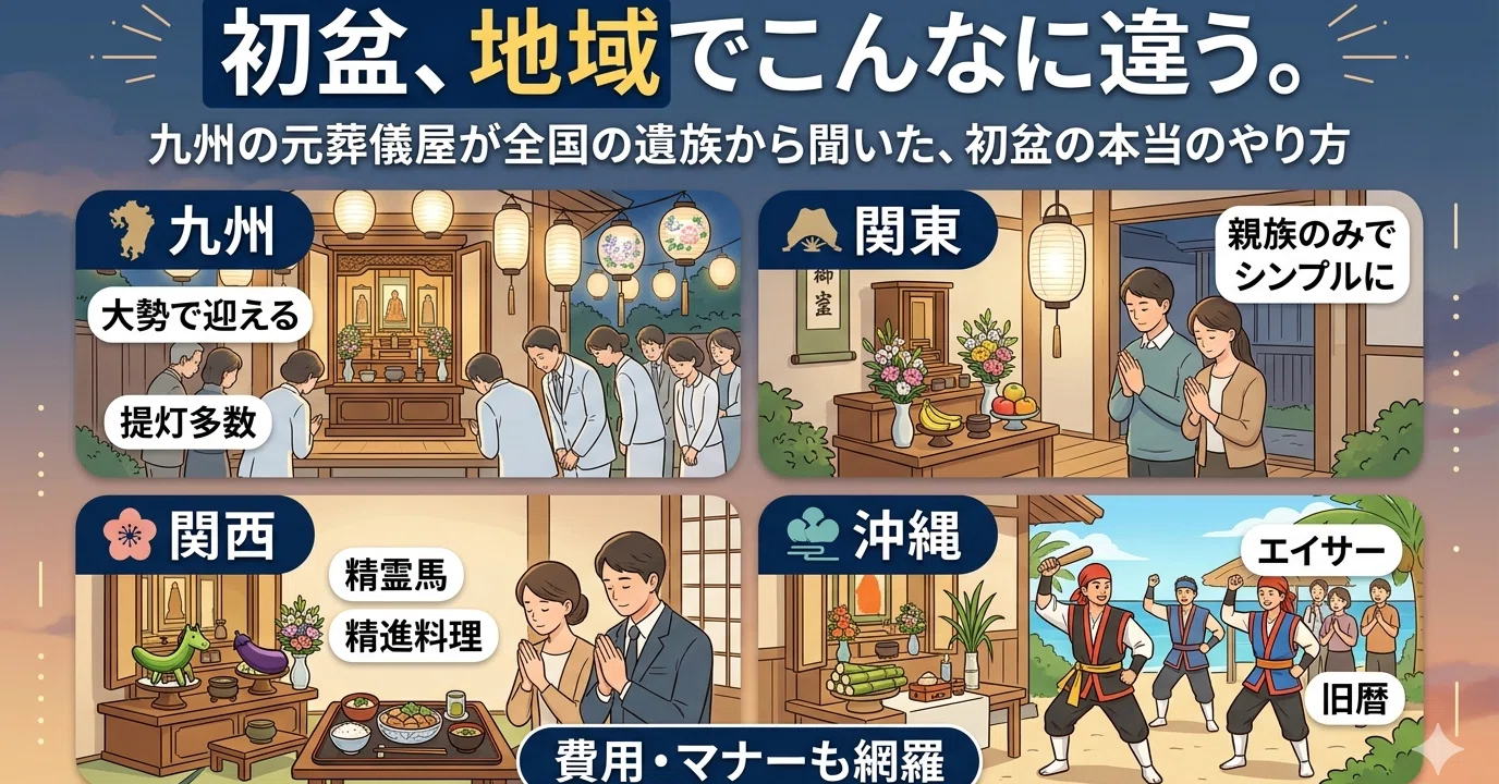 今年、初盆を迎えるご遺族の方々へ 初盆、地域でこんなに違う。元葬儀屋が全国の遺族から聞いた、初盆の