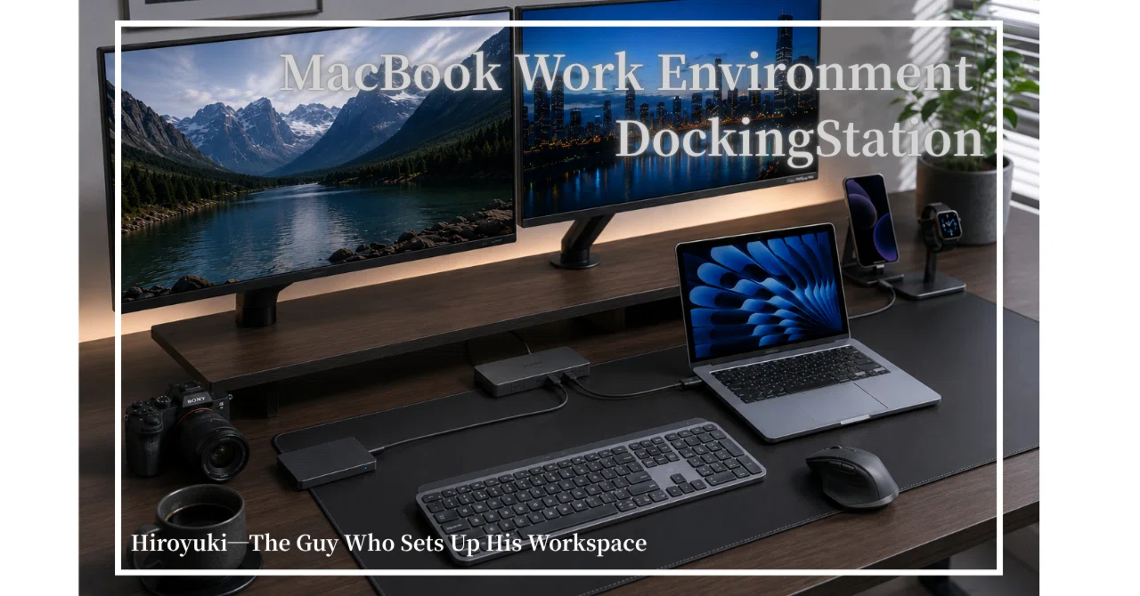 ドッキングステーション｜つながない快適｜ひろゆき｜MacBook Airの 